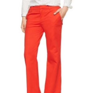 Orange khaki flare pant