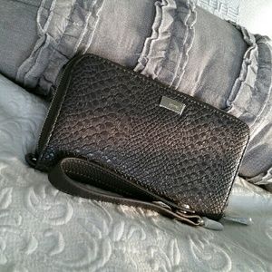 NWT Zip around wallet wristlet charcoal gray