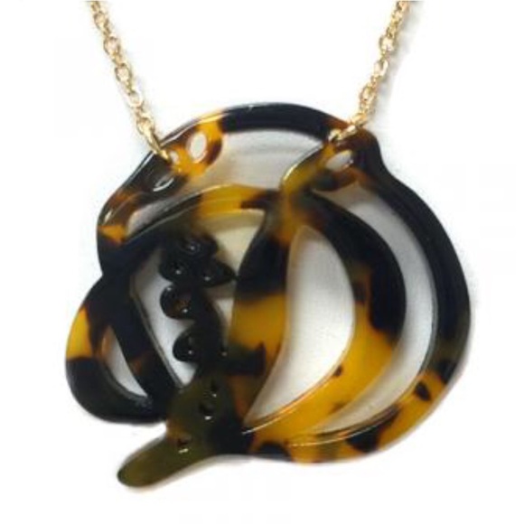 Tortoise Shell Resin Laser Cut Monogram Necklaces letters D, N & K-Boutique - Picture 4 of 4
