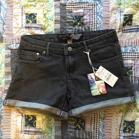 Cotton On Charcoal Gray Denim Short