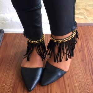 ❣SOLD!!! Cut Out Fringe Flat