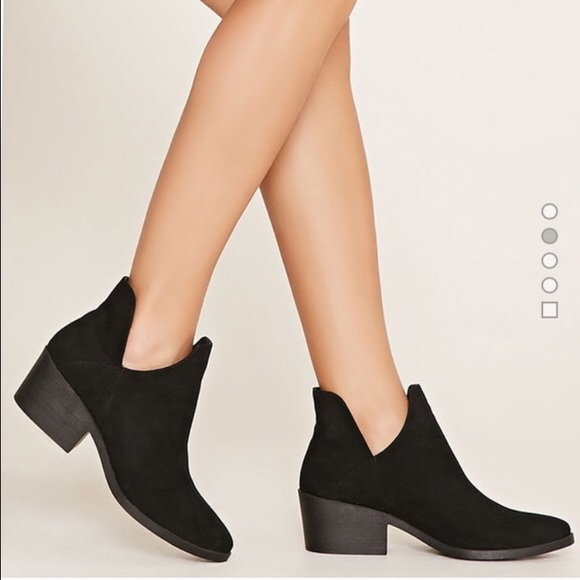 Faux suede booties