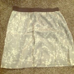 Floral silver skirt