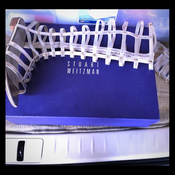 Stuart Weitzman Metallic Gold Gladiator Sandals