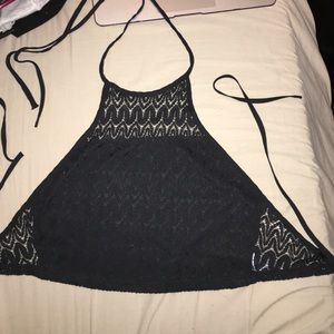 Tobi backless halter crop top