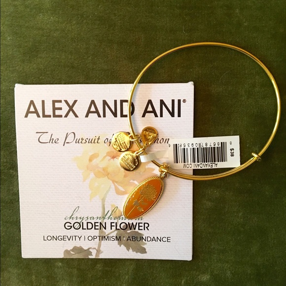 Alex & Ani Golden Flower - Chrysanthemum Bangle