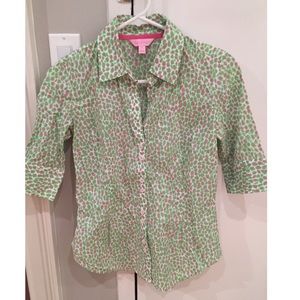 Lilly Pulitzer 3/4 button down blouse