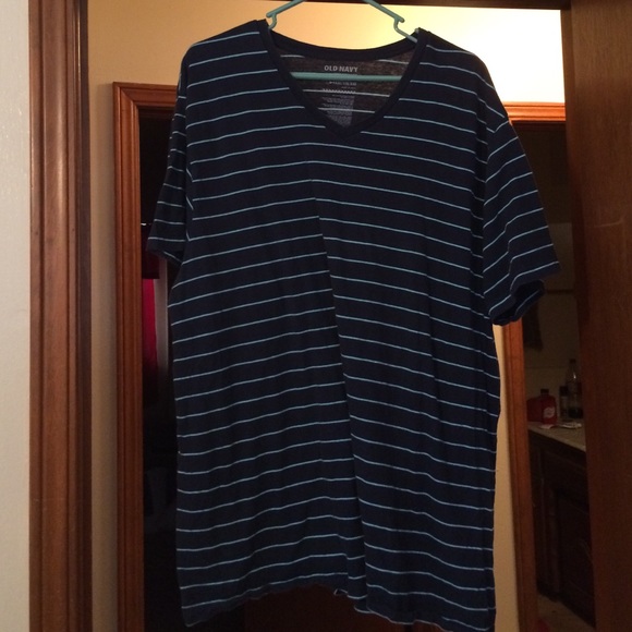 Striped v-neck