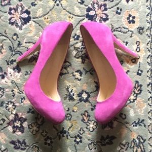 Pink suede Ivanka trump heels