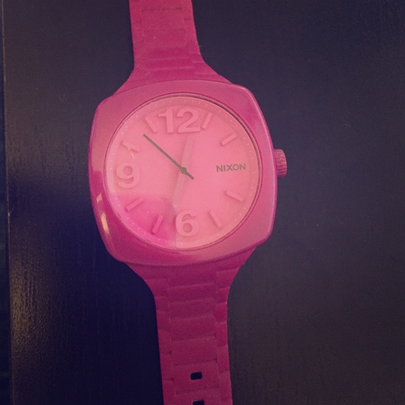 Nixon Women's A265644 Pink Silicone Quartz Watch