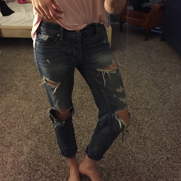 Boy crop ripped jeans