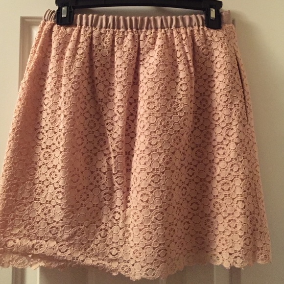 J. Crew pink lace skirt - Picture 1 of 4