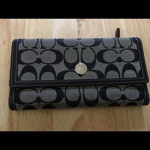 Authentic Signature Black Coach Wallet