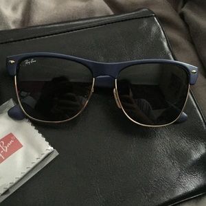 Navy/Gold rayban 57mm 'highstreet' clubmasters