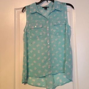 Forever 21 Tiffany Blue Bunny Shirt