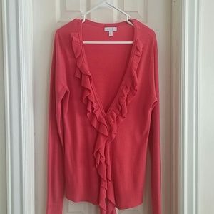 Coral cardigan