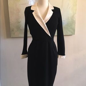 St. John collared/cuffed knit dress