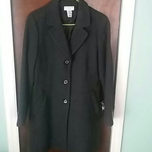 Dark gray long peacoat