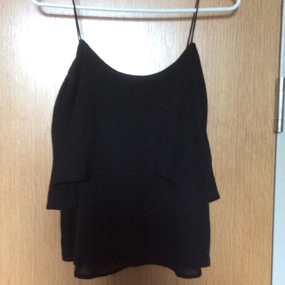 * SOLD * Black flowy tank top