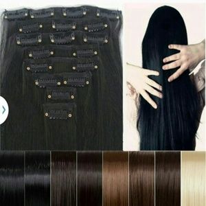 Full head heat resistant synthetic extension 24 in