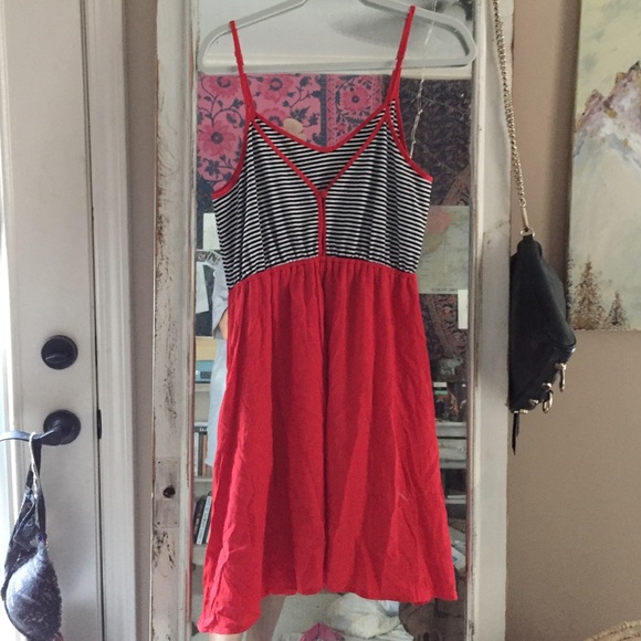 Navy and red summer dress!