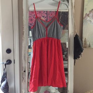 Navy and red summer dress!