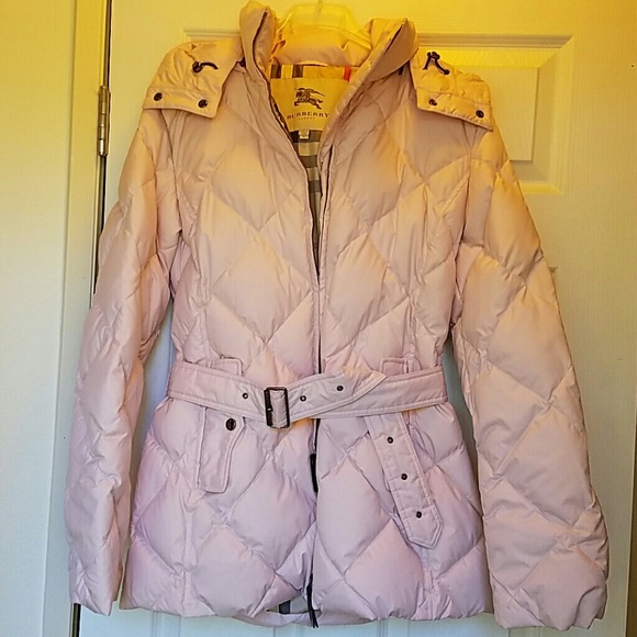 BURBERRY London  pink quilted down puffer jacket