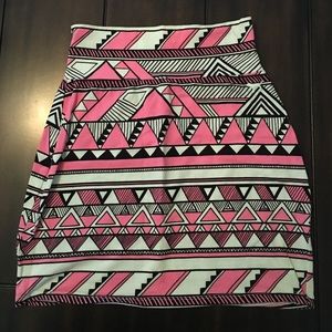 VS pink black and white tribal print high waisted