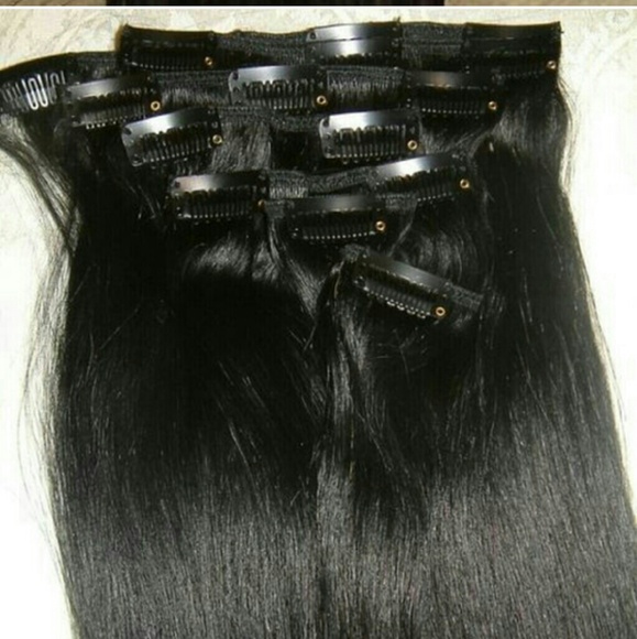 Full head Remy can dye hair extensions with clip
