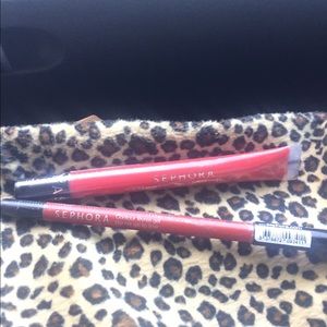 💋💋💯 Sephora gel lip liner and gloss balm🍒