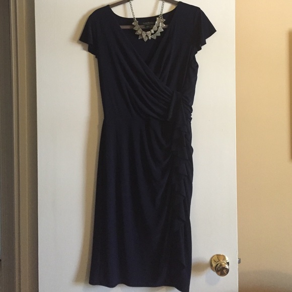 Elegant navy blue Lauren dress