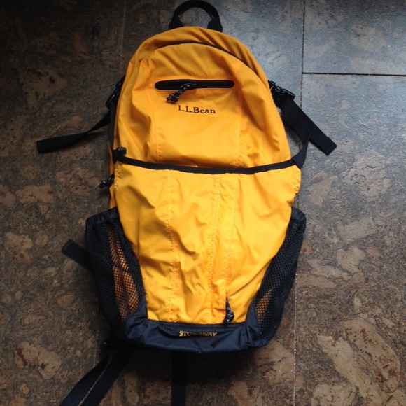 Yellow water resistant L.L. Bean backpack