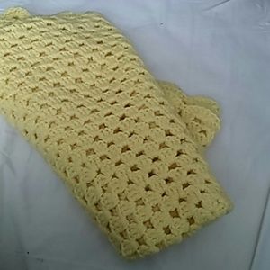 HANDMADE yellow blanket
