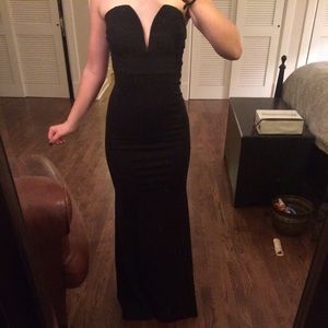 Black tight prom dress