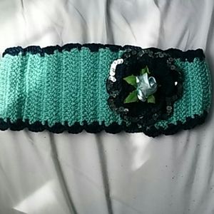 HANDMADE blue headband