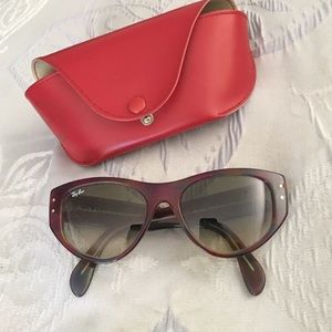 Ray ban cat eyed sunglasses.