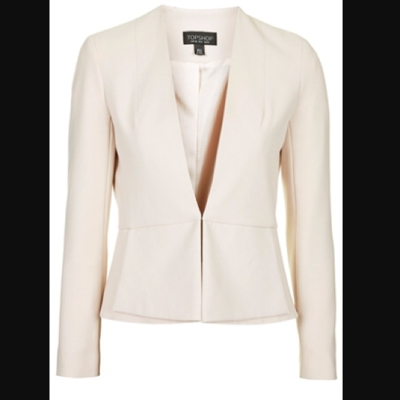 Blush Top Shop Blazer w/Peplum Detail
