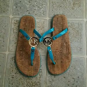 Teal Michael Kors sandals