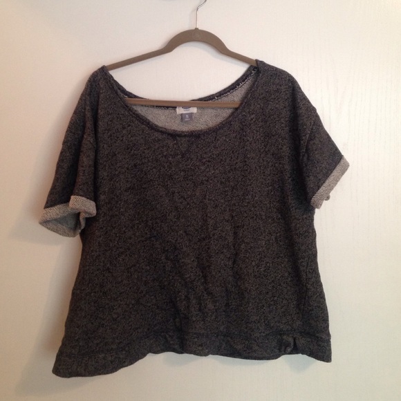 Grey Cropped Sweatshirt