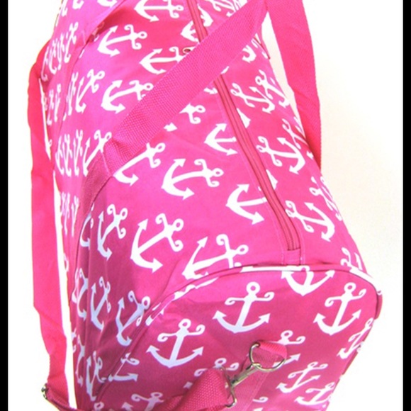 22" Pink Anchor Duffle Bag Travel Luggage NWT - Picture 2 of 4