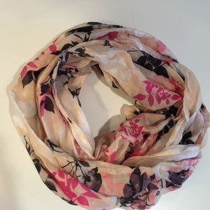 Blush pink & black scarf from Talbots