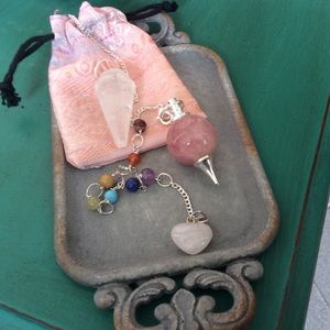 Rose Quartz Sphere pendulum & Pendant bracelet