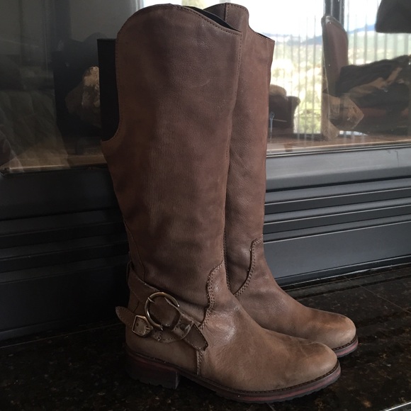 ⚡SALE ️Italian maker taupe leather riding boots