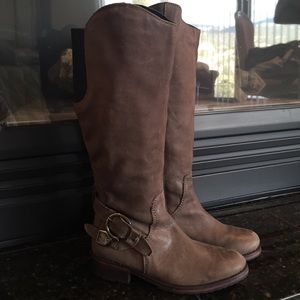 ⚡SALE ️Italian maker taupe leather riding boots