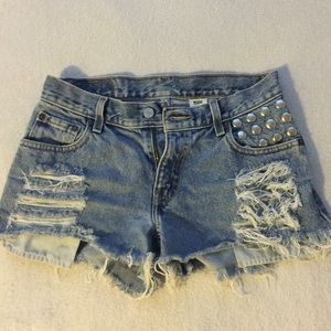 Levi High Wasted Jean Shorts