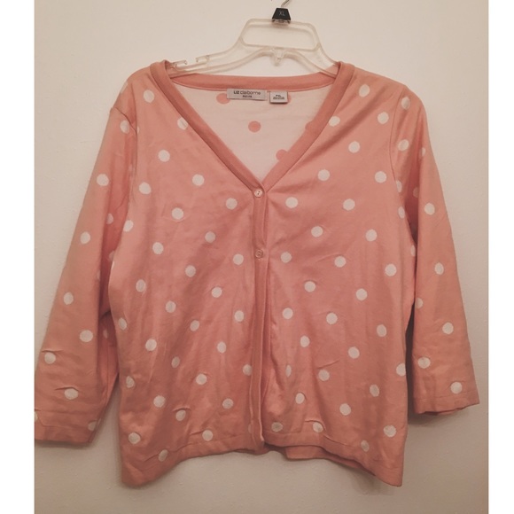 Liz Claiborne polka dot cardigan - Picture 2 of 3