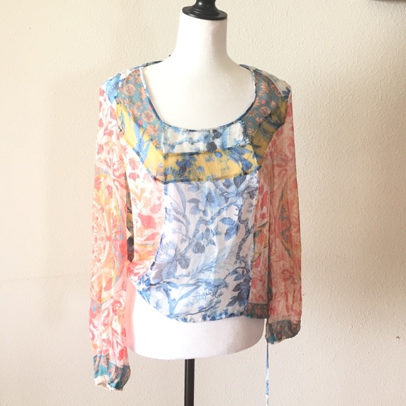BCBG Floral Sheer blouse