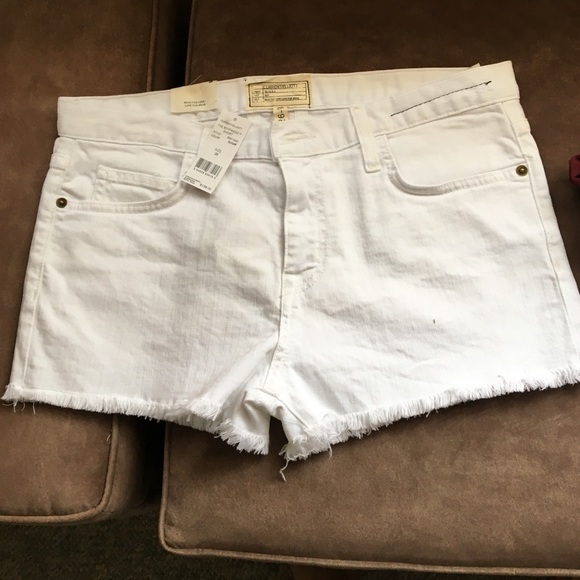 White jean shorts