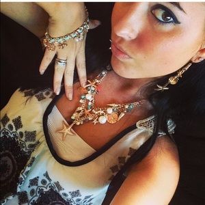 Gold Sea Life Theme Jewelry Set