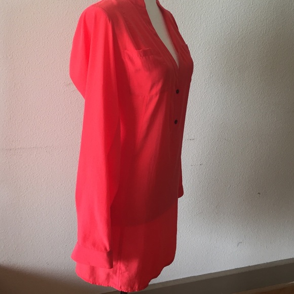 ZOA NY -Coral Silk Dress - Picture 2 of 3